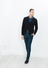 Load image into Gallery viewer, Hidden Placket Cardigan in Black