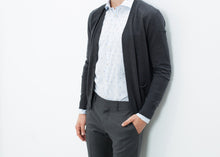 Load image into Gallery viewer, Hidden Placket Cardigan in Charcoal